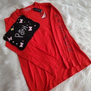 NAUTICA Youth Red Shirt long sleeve Size 18-20 XL NWTN  924